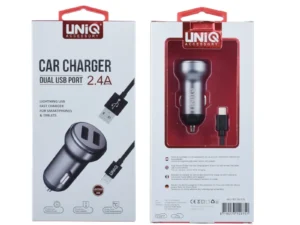 Carregador Lightning para Viatura 2.4A – Cinzento img